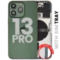 Back Housing W/ Small Parts For iPhone 13 Pro (EU / Global Version) (Used OEM Pull: Grade B) (Alpine Green)