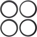 Back Camera Bezel Ring Only For iPhone 16 / 16 Plus (Black) (2 Piece Set)