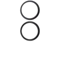 Back Camera Bezel Ring Only For iPhone 16 / 16 Plus (Black) (2 Piece Set)