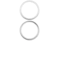 Back Camera Bezel Ring Only For iPhone 16 / 16 Plus (White) (2 Piece Set)