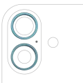 Back Camera Bezel Ring Only For iPhone 16 / 16 Plus (Teal) (2 Piece Set)