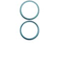 Back Camera Bezel Ring Only For iPhone 16 / 16 Plus (Teal) (2 Piece Set)