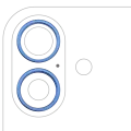 Back Camera Bezel Ring Only For iPhone 16 / 16 Plus (Ultramarine) (2 Piece Set)