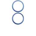 Back Camera Bezel Ring Only For iPhone 16 / 16 Plus (Ultramarine) (2 Piece Set)