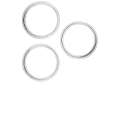 Back Camera Bezel Ring Only For iPhone 16 Pro / 16 Pro Max (White Titanium) (3 Piece Set)