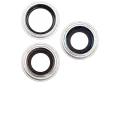 Back Camera Lens With Bracket & Bezel For iPhone 16 Pro / 16 Pro Max (3 Piece Set) (Premium) (White Titanium)