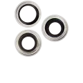 Back Camera Lens With Bracket & Bezel For iPhone 16 Pro / 16 Pro Max (3 Piece Set) (Premium) (Natural Titanium)