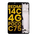 Дисплейний модуль LCD з рамкою для Xiaomi Redmi 14C 4G / Poco C75 (Refurbished) (всі кольори)