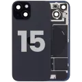 Заднє скло з магнітом MagSafe, NFC і шлейфом спалаху для iPhone 15 (Used OEM Pull: Grade B) (чорний)