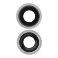 Back Camera Lens With Bracket & Bezel For iPhone 8 / SE (2020) / SE (2022) (Real Sapphire) (Premium) (Silver) (10 Pack)