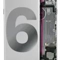 Back Housing W/ Small Components Pre-Installed For iPhone 6 (Used OEM Pull: Grade A) (Silver)