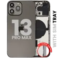 Back Housing W/ Small Parts For iPhone 13 Pro Max (EU / Global Version) (Used OEM Pull: Grade A) (Graphite)