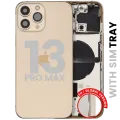 Back Housing W/ Small Parts For iPhone 13 Pro Max (EU / Global Version) (Used OEM Pull: Grade B) (Gold)