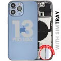 Back Housing W/ Small Parts For iPhone 13 Pro Max (EU / Global Version) (Used OEM Pull: Grade A) (Sierra Blue)