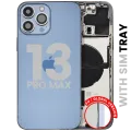 Back Housing W/ Small Parts For iPhone 13 Pro Max (EU / Global Version) (Used OEM Pull: Grade C) (Sierra Blue)