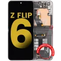 Внутрішній дисплейний модуль OLED з рамкою для Samsung Galaxy Z Flip 6 5G (US & International) (Refurbished) (Silver Shadow)