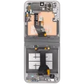 Внутрішній дисплейний модуль OLED з рамкою для Samsung Galaxy Z Flip 6 5G (US & International) (Refurbished) (Silver Shadow)