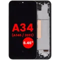 OLED Assembly With Frame For Samsung Galaxy A34 5G (A346 / 2023) (6.46") (Aftermarket Plus) (Graphite)