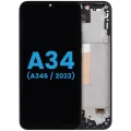 LCD Assembly With Frame For Samsung Galaxy A34 5G (A346 / 2023) (Aftermarket : incell) (Graphite)