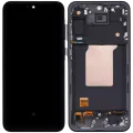 OLED Assembly With Frame For Samsung Galaxy A55 (A556 / 2024) (6.62") (Aftermarket Plus) (Navy)