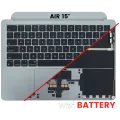 Top Case with Battery and Keyboard (ANSI US) For MacBook Air 13" A2681 (Used OEM Pull: Grade A) (Space Gray)