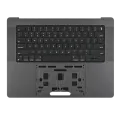 Top Case with Battery and Keyboard (ANSI US) For MacBook Pro 16" A2991 (2023) (Used OEM Pull: Grade B) (Space Black)