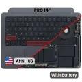 Top Case with Battery and Keyboard (ANSI US) For MacBook Pro 14" A2992 (2023) (Used OEM Pull: Grade A) (Space Black)