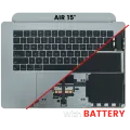 Top Case with Battery and Keyboard (ANSI US) For MacBook Air 15" A2941 (2023) (Used OEM Pull: Grade A) (Space Gray)