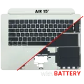 Top Case with Keyboard (ANSI US) For MacBook Air 15" A2941 (2023) (Used OEM Pull: Grade A) (Starlight)
