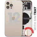 Задня кришка з малими деталями для iPhone 12 Pro Max (EU / Global Version) (Used OEM Pull: Grade C) (золотий)