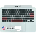 Top Case with Keyboard (ANSI US) For MacBook Air 13" A2681 (2022) (Used OEM Pull: Grade A) (Silver)
