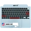 Top Case with Keyboard (ANSI US) For MacBook Air 13" A3240 (2025) (Used OEM Pull: Grade A) (Sky Blue)