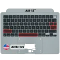 Top Case with Keyboard (ANSI US) For MacBook Air 13" A3113 (2024) (Used OEM Pull: Grade A) (Silver)