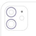 Back Camera Bezel Ring Only For iPhone 11 / 12 / 12 Mini (2 Piece Set) (Purple)