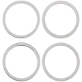 Back Camera Bezel Ring Only For iPhone 11 / 12 / 12 Mini (2 Piece Set) (White)