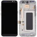 LCD Assembly With Frame (Without FingerPrint Sensor) For Samsung Galaxy S8 Plus (Aftermarket: Incell) (Arctic Silver)
