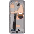 LCD Assembly With Frame (Without FingerPrint Sensor) For Samsung Galaxy S20 Ultra 5G (Aftermarket: Incell) (Cloud White)