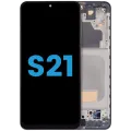 LCD Assembly With Frame (Without FingerPrint Sensor) For Samsung Galaxy S21 5G (Aftermarket: Incell) (Phantom Gray)