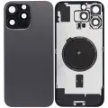 Back Glass w/ MagSafe Magnet For iPhone 16 Pro Max (No Logo) (Aftermarket) (Black Titanium)