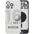 Back Glass w/ MagSafe Magnet For iPhone 16 Pro Max (No Logo) (Aftermarket) (White Titanium)