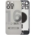 Back Glass w/ MagSafe Magnet For iPhone 16 Pro Max (No Logo) (Aftermarket) (Natural Titanium)