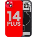 Back Glass w/ MagSafe Magnet & NFC & Flashlight Flex For iPhone 14 Plus (Used OEM Pull: Grade A) (Red)