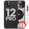 Back Housing W/ Small Parts For iPhone 12 Pro (EU / Global Version) (Used OEM Pull: Grade B) (Graphite)