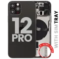 Back Housing W/ Small Parts For iPhone 12 Pro (EU / Global Version) (Used OEM Pull: Grade C) (Graphite)