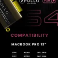 Apollo S4 1TB Mac SSD (NVMe PCIe Gen3x4) for MacBook Pro 13" A1708 (2016-2017)