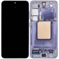 Дисплейний модуль (OLED) з рамкою для Samsung Galaxy S24 5G (US & International Version) (Service Pack) (Cobalt Violet)