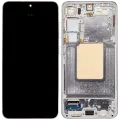 Дисплейний модуль (OLED) з рамкою для Samsung Galaxy S24 5G (US & International Version) (Service Pack) (Marble Grey)