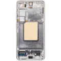 Дисплейний модуль (OLED) з рамкою для Samsung Galaxy S24 5G (US & International Version) (Service Pack) (Marble Grey)