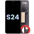 Дисплейний модуль (OLED) з рамкою для Samsung Galaxy S24 5G (US & International Version) (Service Pack) (Onyx Black)