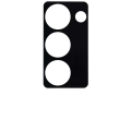 Back Camera Lens (Glass Only) With Adhesive For Samsung Galaxy Z Fold 2 5G (Mystic Black) (10 Pack)
